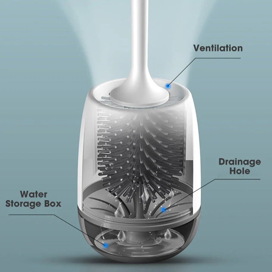 Wall-Mounted Silicone Toilet Brush - Image 19