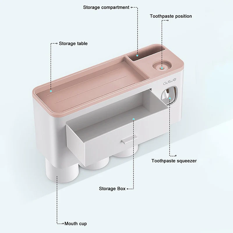 Wall-mounted Toothbrush Holder Toothpaste Squeezer - Image 18
