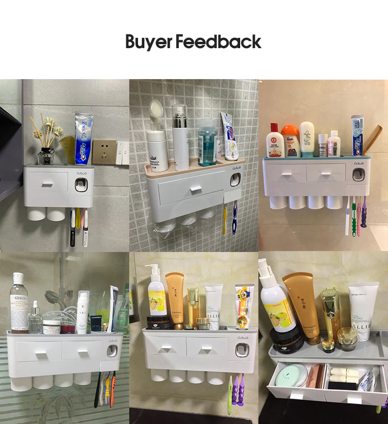 Wall-mounted Toothbrush Holder Toothpaste Squeezer - Image 19