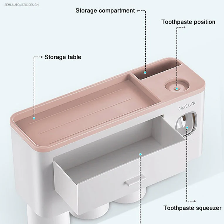 Wall-mounted Toothbrush Holder Toothpaste Squeezer - Image 23