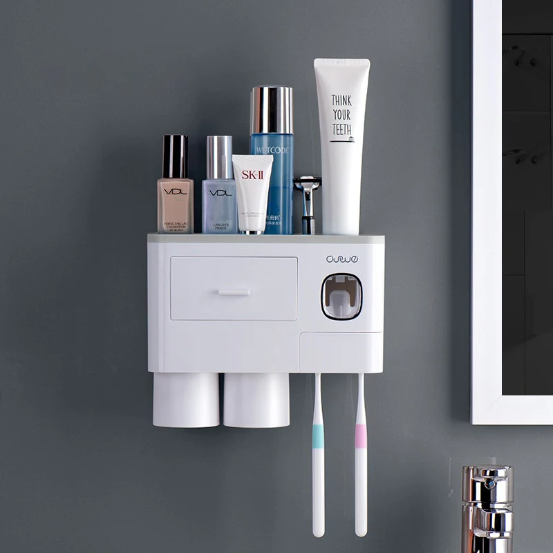 Wall-mounted Toothbrush Holder Toothpaste Squeezer - Image 3