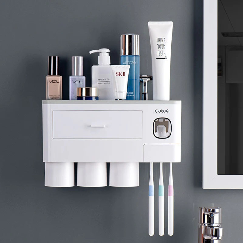 Wall-mounted Toothbrush Holder Toothpaste Squeezer - Image 5