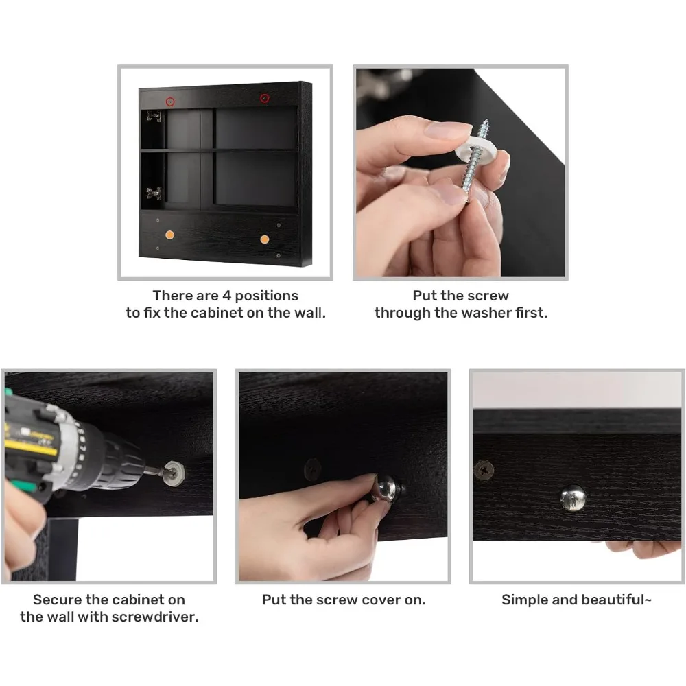 Wall Storage Cabinet Mirror - Image 5