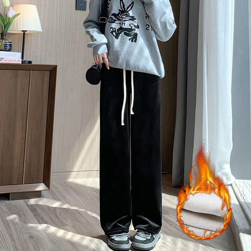 Warm Fleece Wide Leg Pants - Image 3