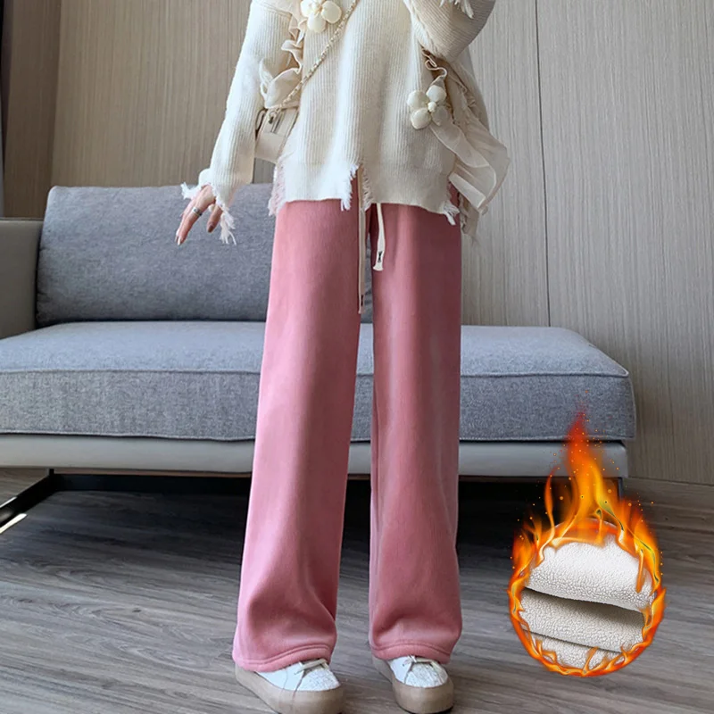 Warm Fleece Wide Leg Pants - Image 4