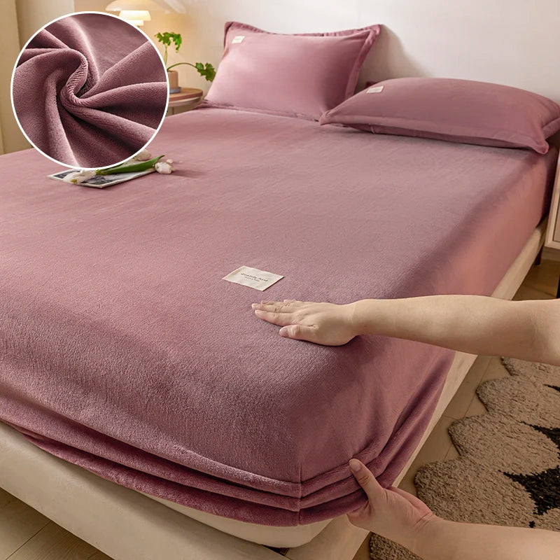 Warm Plush Fitted Bed Sheet - Image 10
