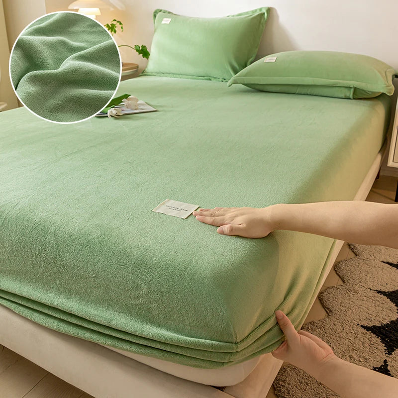 Warm Plush Fitted Bed Sheet - Image 11