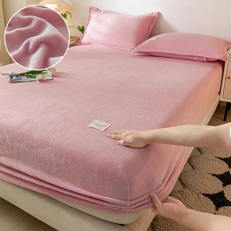 Warm Plush Fitted Bed Sheet - Image 14