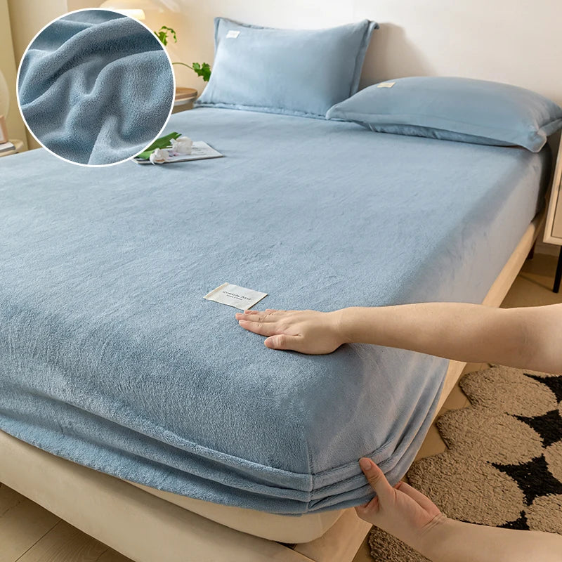 Warm Plush Fitted Bed Sheet - Image 16