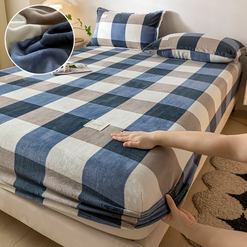 Warm Plush Fitted Bed Sheet - Image 18