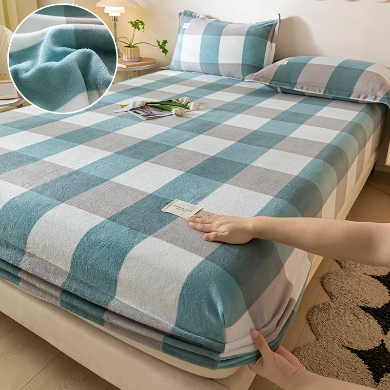 Warm Plush Fitted Bed Sheet - Image 19