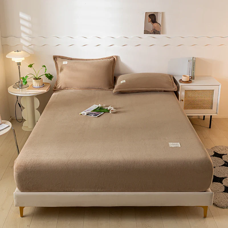 Warm Plush Fitted Bed Sheet - Image 5