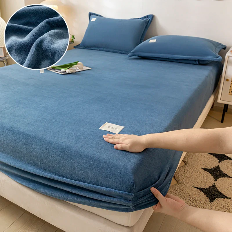 Warm Plush Fitted Bed Sheet - Image 7
