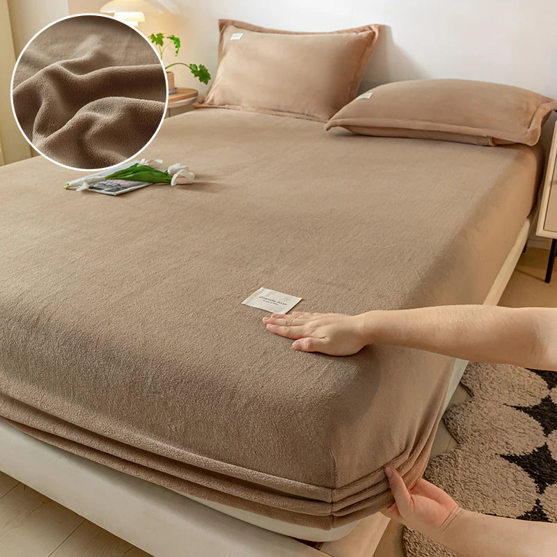 Warm Plush Fitted Bed Sheet - Image 8
