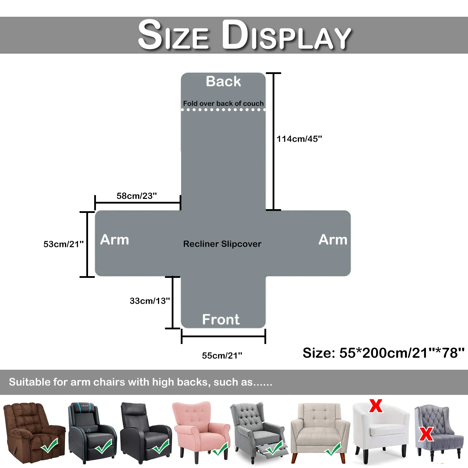 Warm Plush Fur Recliner Sofa Cover - Image 3