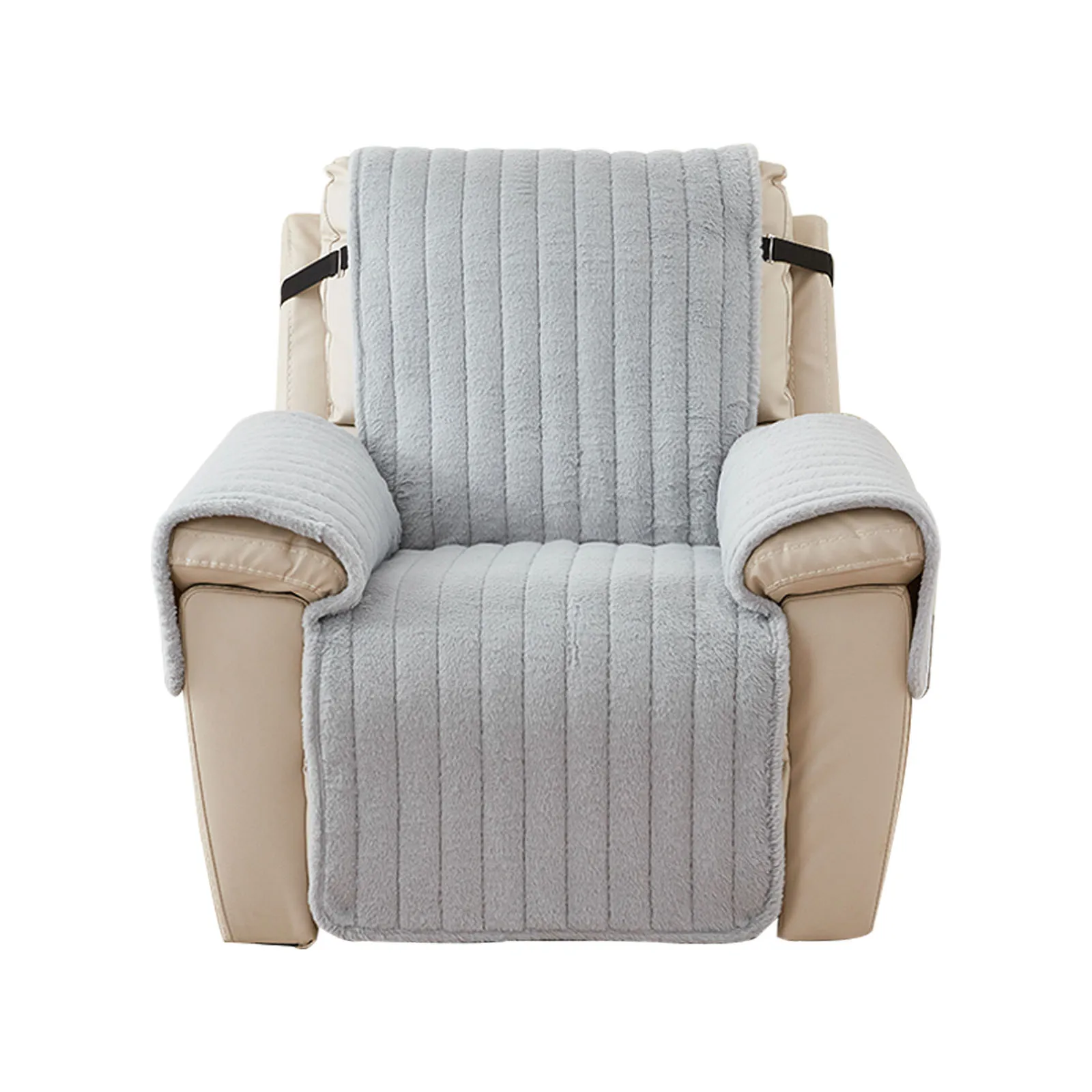Warm Plush Fur Recliner Sofa Cover - Image 7