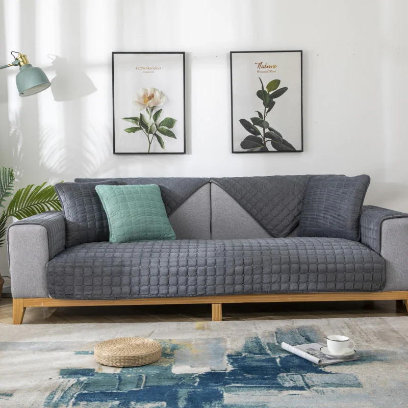 Warm Plush Sofa Cover - Image 13