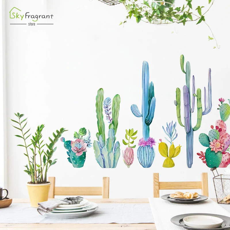 Watercolor Cactus Wall Sticker - Image 4