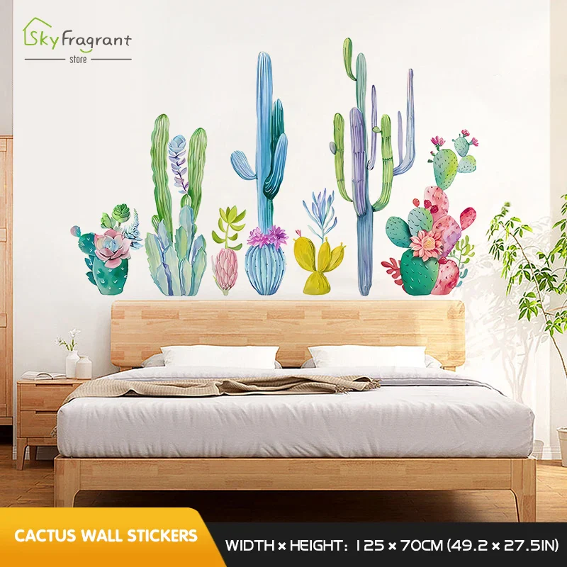 Watercolor Cactus Wall Sticker - Image 7