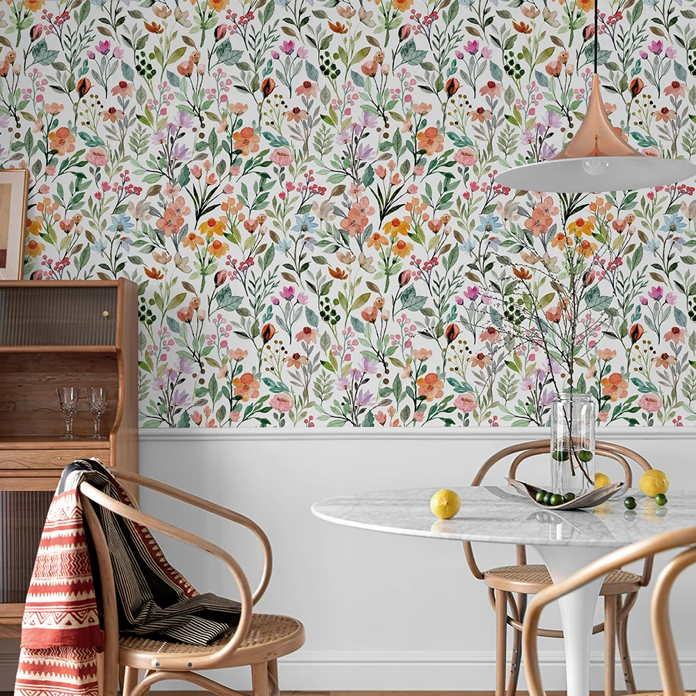 Watercolor Floral Self-Adhesive Wallpaper - Image 2