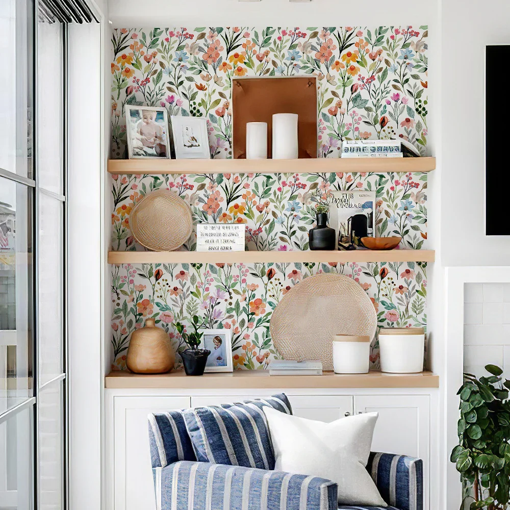 Watercolor Floral Self-Adhesive Wallpaper - Image 3