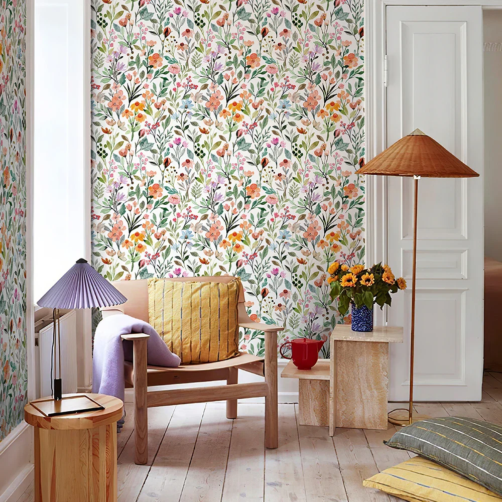 Watercolor Floral Self-Adhesive Wallpaper - Image 4