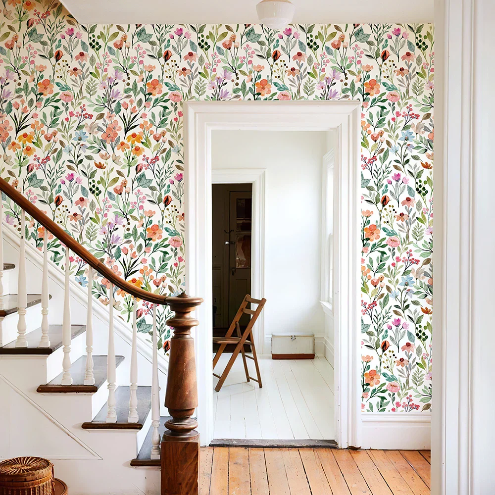 Watercolor Floral Self-Adhesive Wallpaper - Image 5