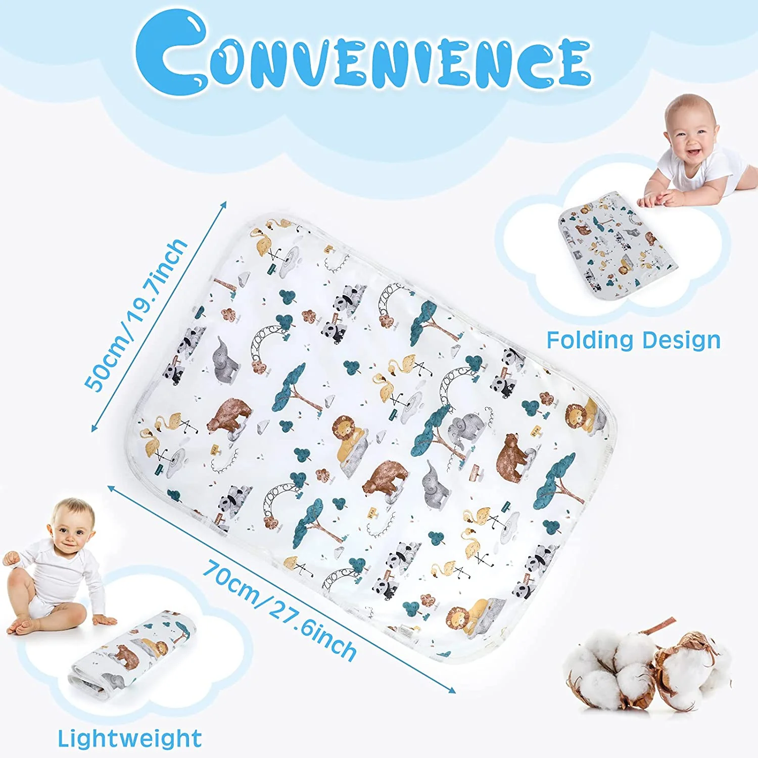 Waterproof Baby Diaper Changing Pad Mat - Image 37