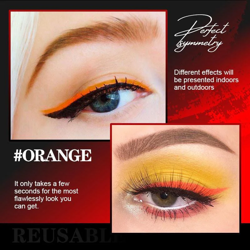Waterproof Colorful Glitter Eyeliner Sticker Set - Image 26