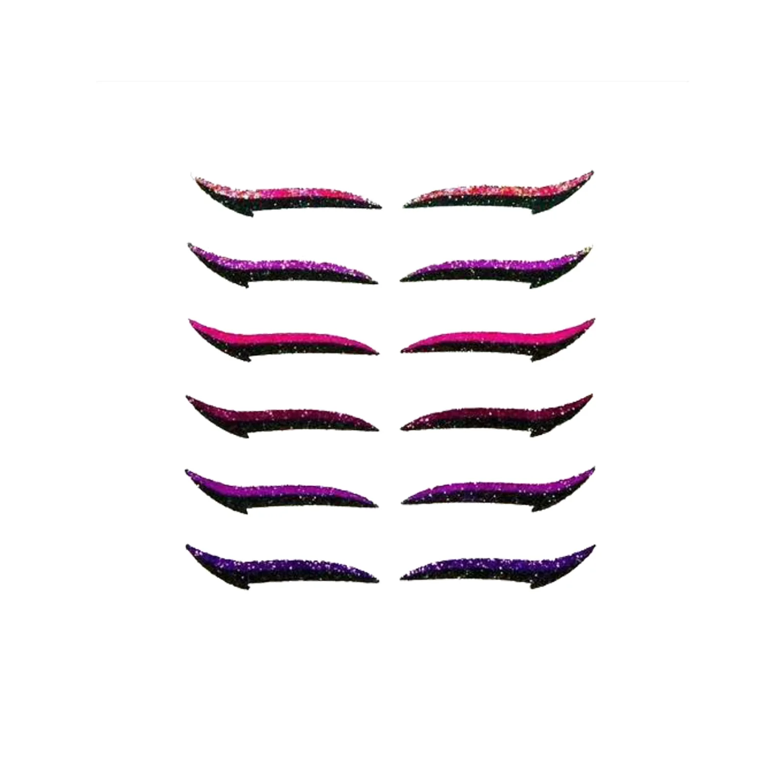 Waterproof Colorful Glitter Eyeliner Sticker Set - Image 7