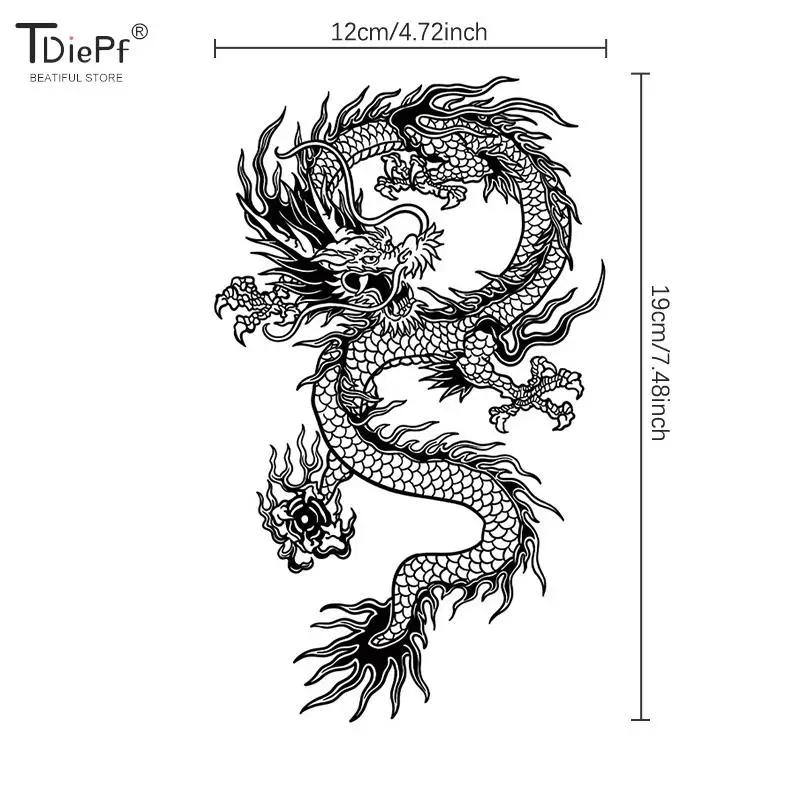 Waterproof Dragon Tattoo Sticker - Image 6