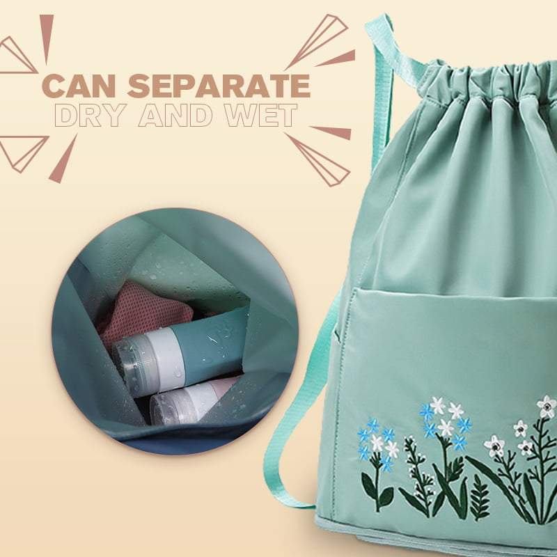 Waterproof Embroidered Flowers Backpack - Image 13