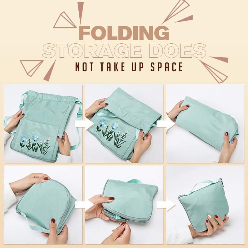 Waterproof Embroidered Flowers Backpack - Image 20