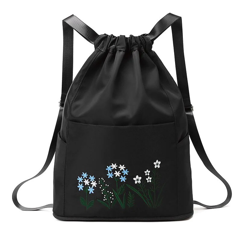 Waterproof Embroidered Flowers Backpack - Image 4