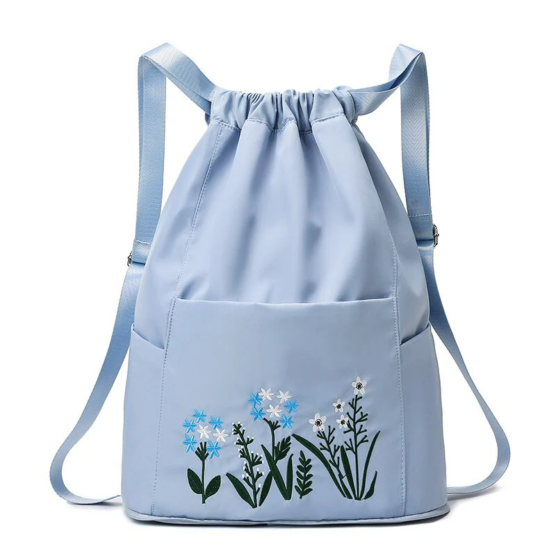 Waterproof Embroidered Flowers Backpack - Image 5