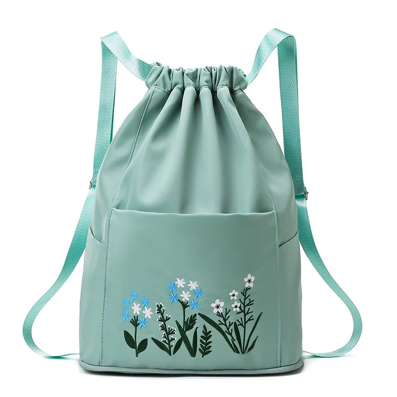 Waterproof Embroidered Flowers Backpack - Image 8