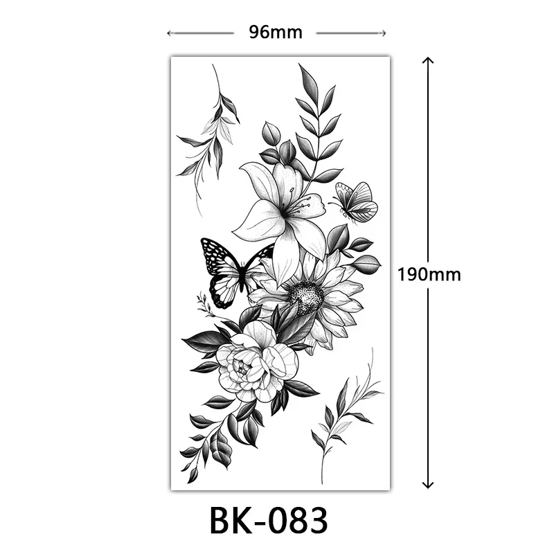 Waterproof Flower Temporary Tattoos - Image 10