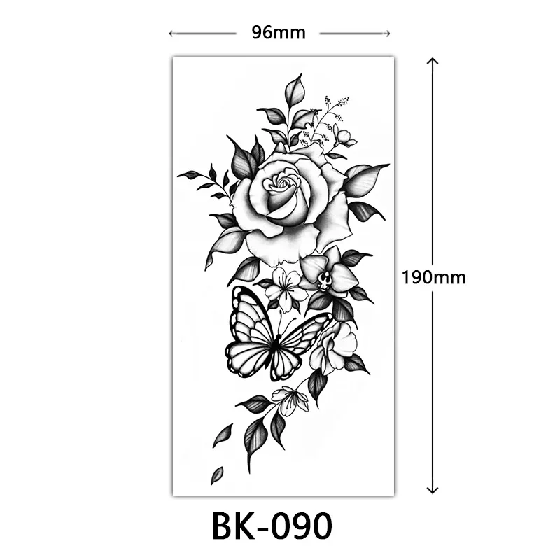 Waterproof Flower Temporary Tattoos - Image 16