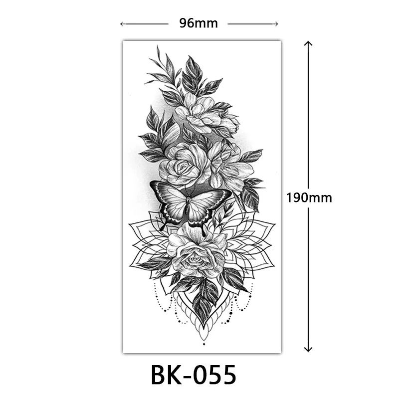 Waterproof Flower Temporary Tattoos - Image 17