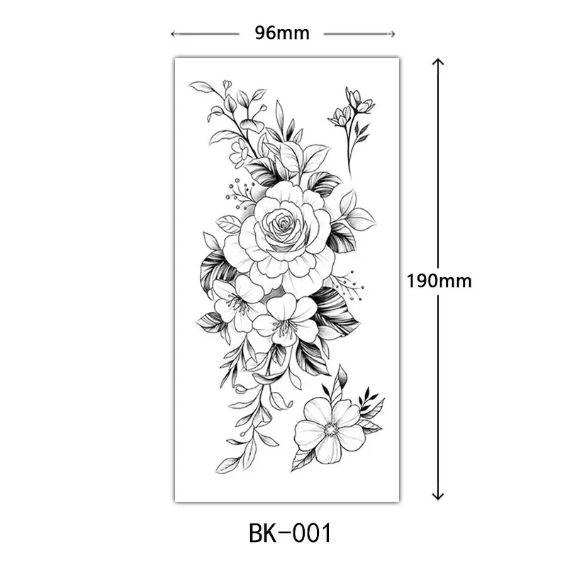 Waterproof Flower Temporary Tattoos - Image 20