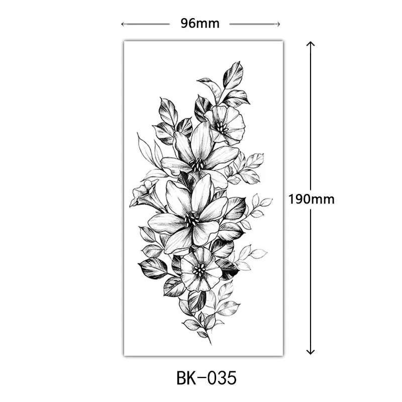 Waterproof Flower Temporary Tattoos - Image 21