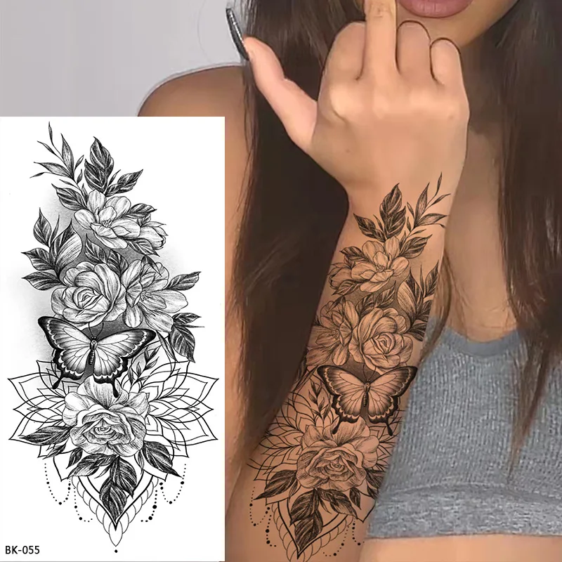 Waterproof Flower Temporary Tattoos - Image 3