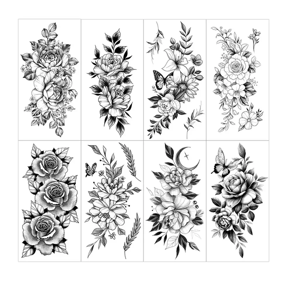 Waterproof Flower Temporary Tattoos - Image 5