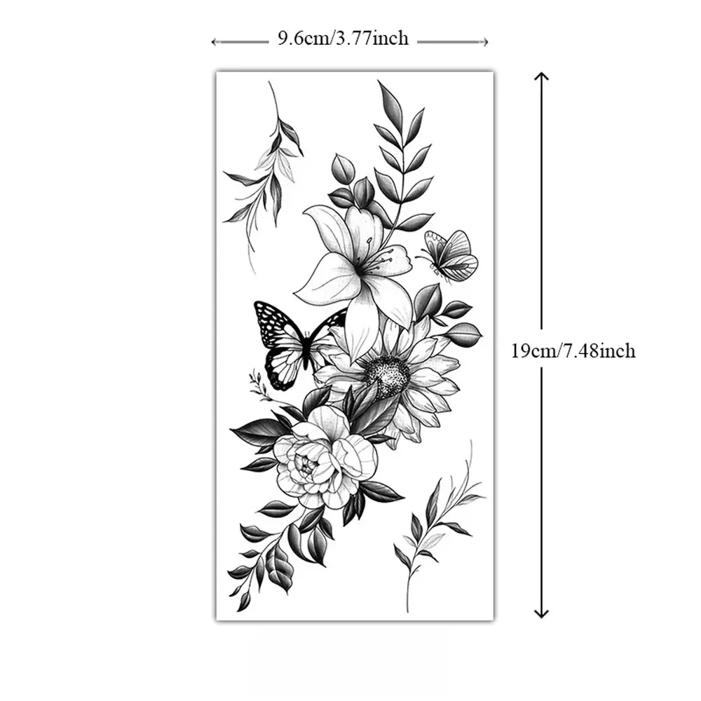 Waterproof Flower Temporary Tattoos - Image 8