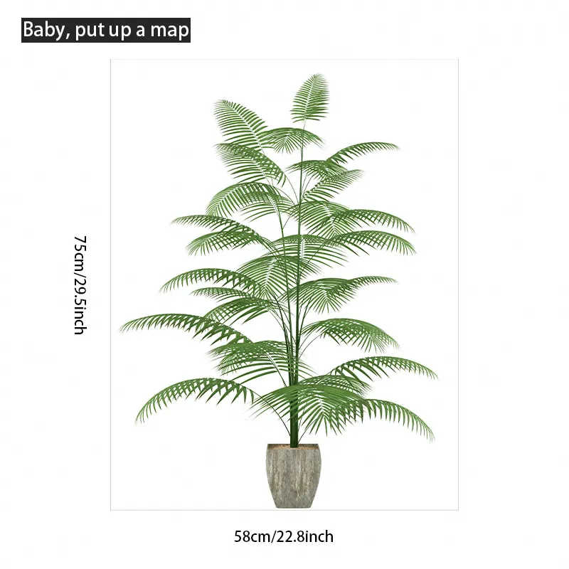 Waterproof Green Plant Pot Wall Sticker - Image 6