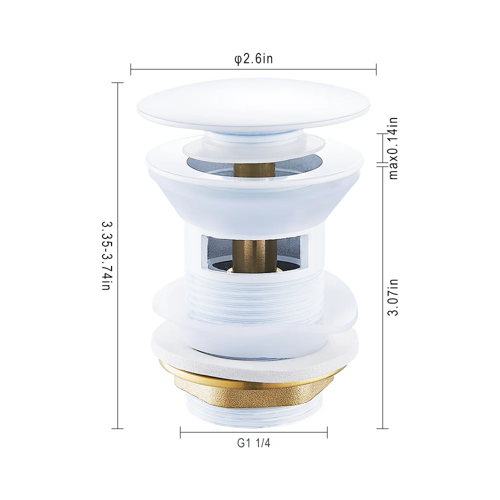 White Sink Drain Stopper - Image 13