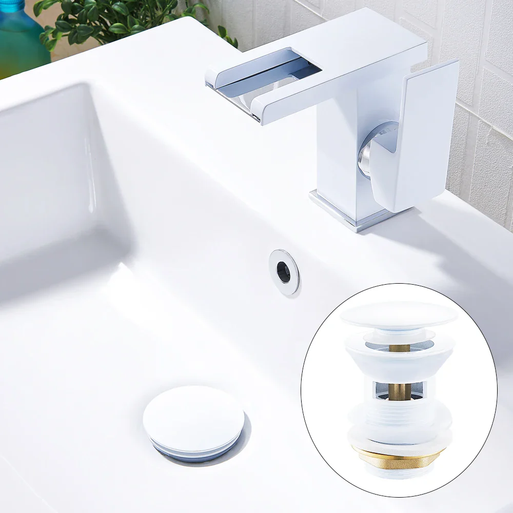 White Sink Drain Stopper - Image 2