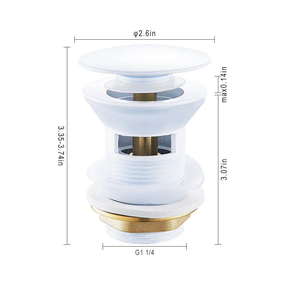 White Sink Drain Stopper - Image 6