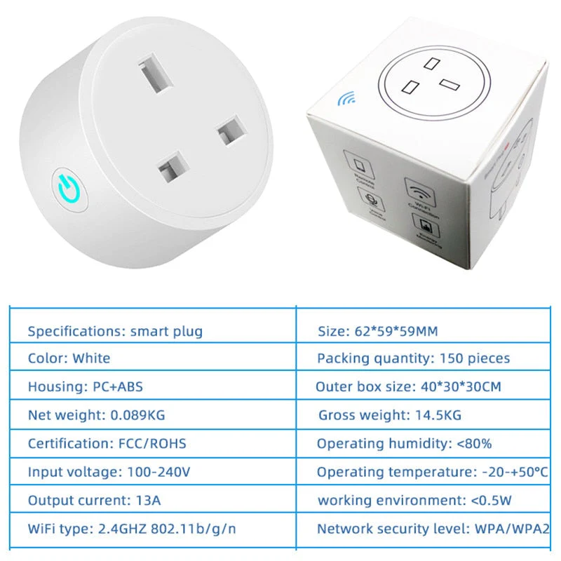 WiFi Smart Wireless Plug EU/US/UK Adaptor - Image 2
