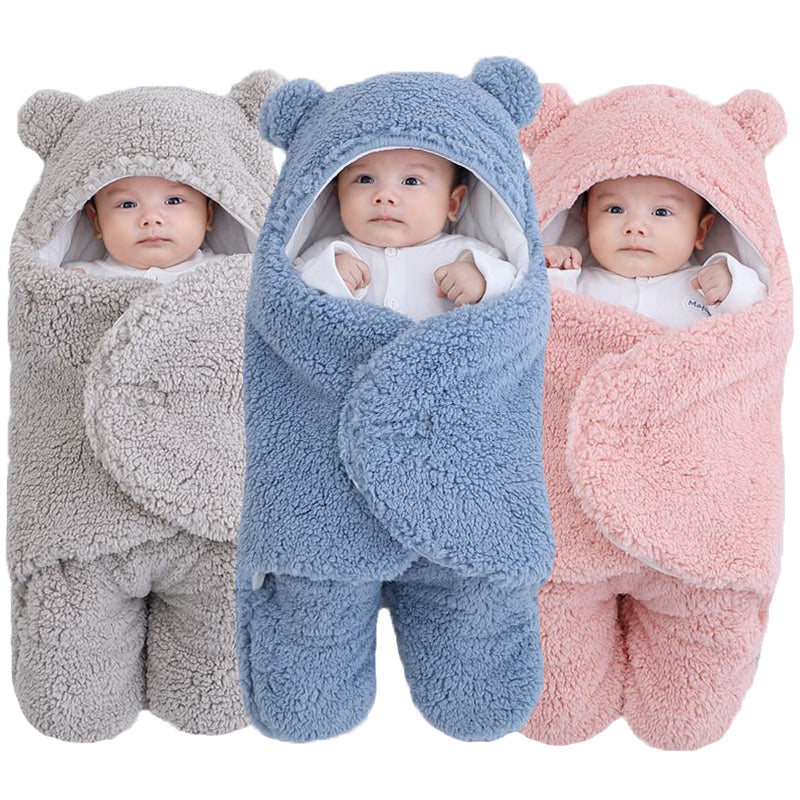 Winter Fleece Baby Sleeping Wrap Blanket - Image 11